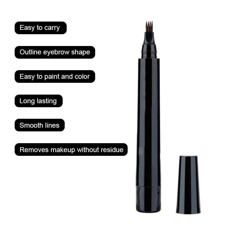 Four-pronged beard pen beard filling pen beard pencil and beard brush combination (new mold will not dry ink