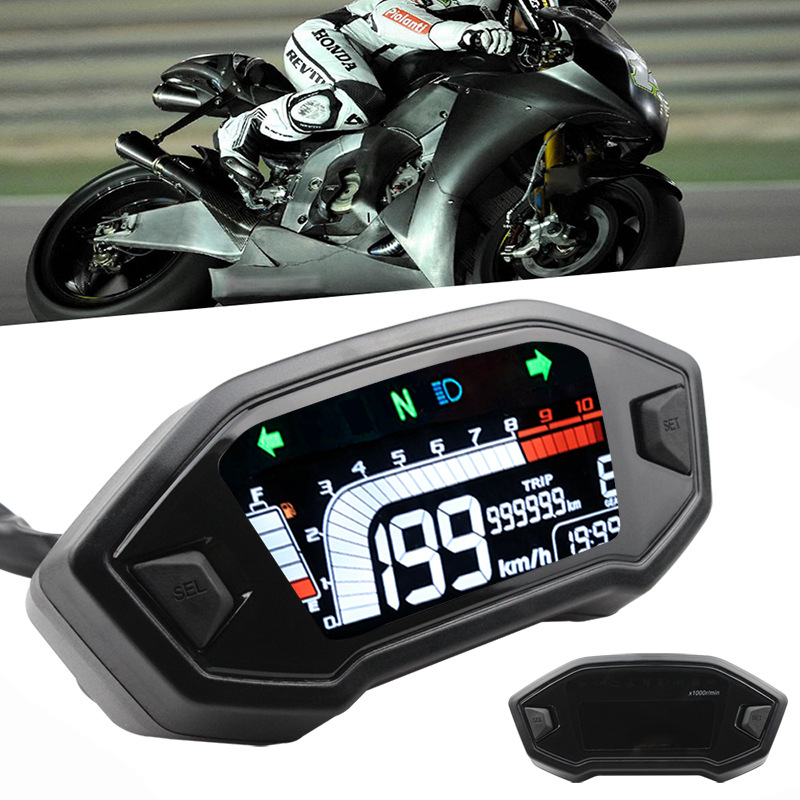 Motorcycle modified ATV meter LCD tachometer oil gauge LED digital LCD meter ABS meter