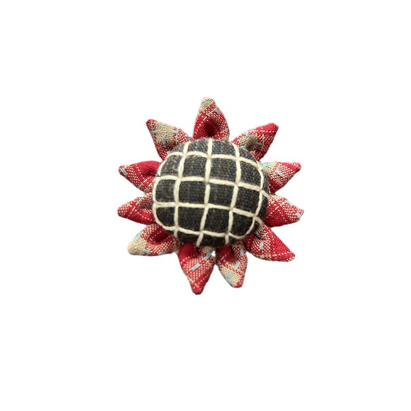 Sunflower Needle Insertion Handmade diy Embroidery Material Bag Dual-use Lu Embroidery Patchwork Brooch Jewelry Novice Needle Bag