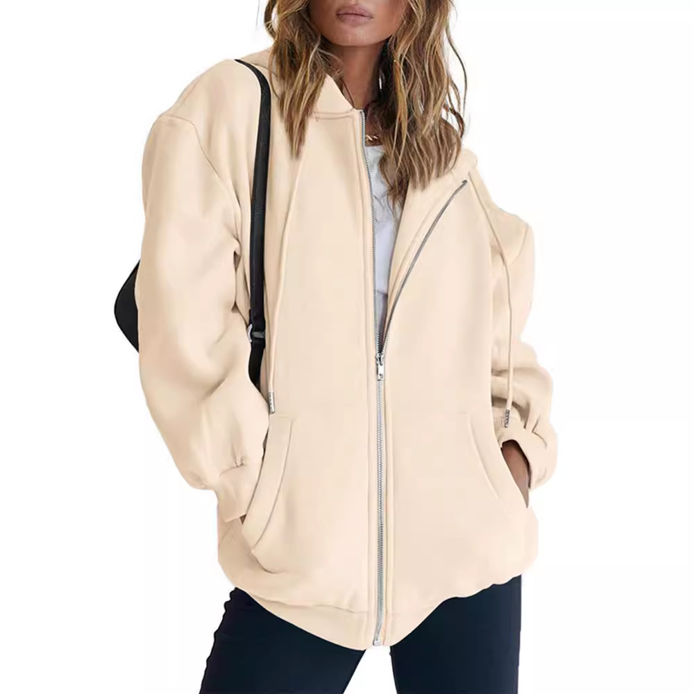 Men and Women Cute Hoodies Teen Girls Autumn Jacket Oversized Sweatshirtss Casual Drawstring Clothes Zipper