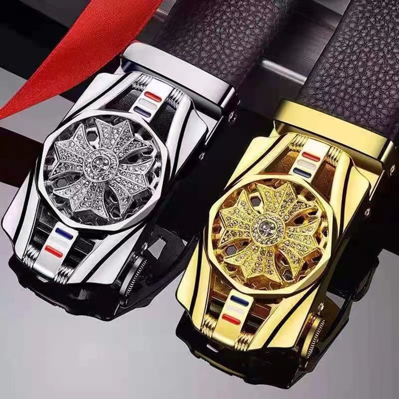 Piper belt men's explosive diamond-encrusted automatic buckle belt pvc trend simple spot wholesale_voghion.com
