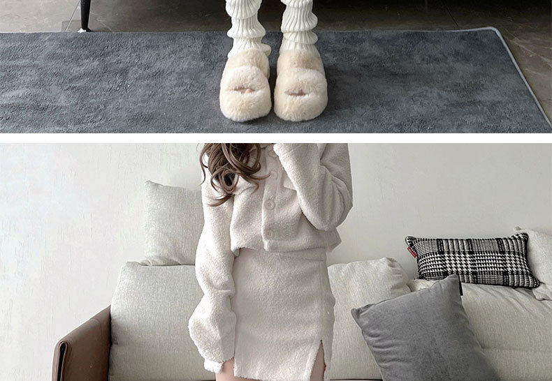 Lolita knitted pile socks straight all-match Japanese white lengthened jk calf socks y2g leg cover slimming pure_voghion.com