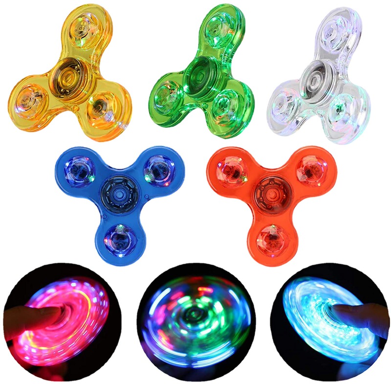 クロスボーダー透明水晶ジャイロ指先ジャイロ発光handspinner指ジャイロ児童露店玩具|undefined