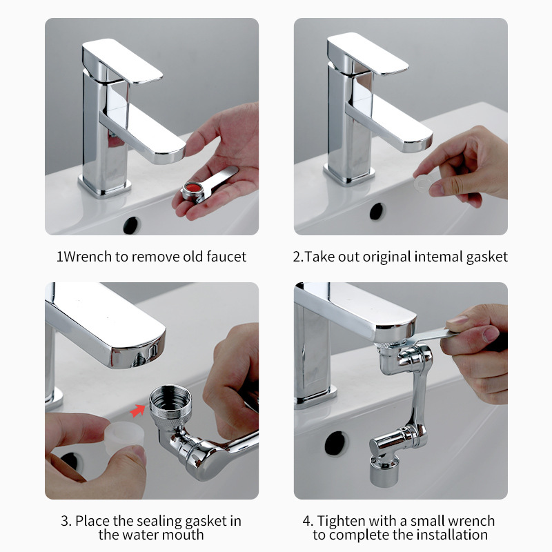 1080 degree new mechanical arm bubbler universal extension spout splash-proof wash artifact washbasin faucet