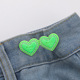Glass Heart Fluorescent Green