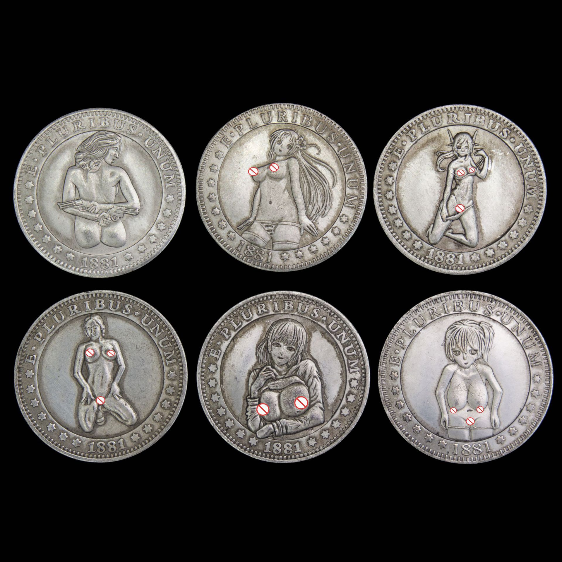 53 kinds of full set of sexy tramp sexy coins can blow skull commemorative coins 