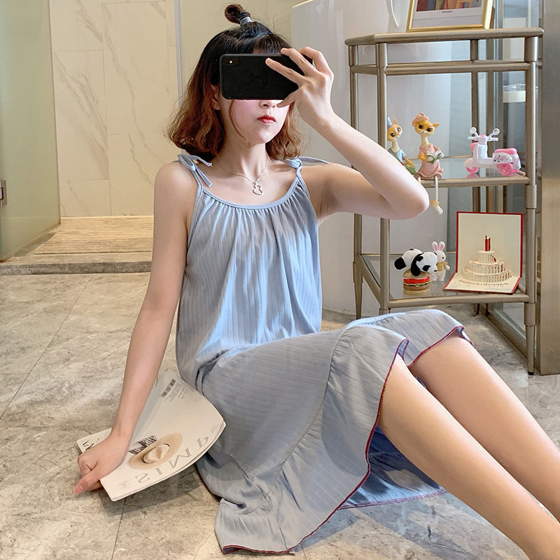 Pajamasノースリーブセクシーサスペンダーパジャマレディース夏スタイルソリッドカラーシンプルファッションパジャマホームウェア|undefined