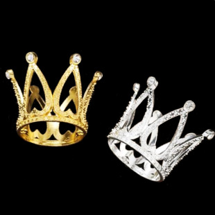 Cake Decoration Small Crown Ornaments Six Connected Small Love Princess Mini Pearl Crown Cake Decoration