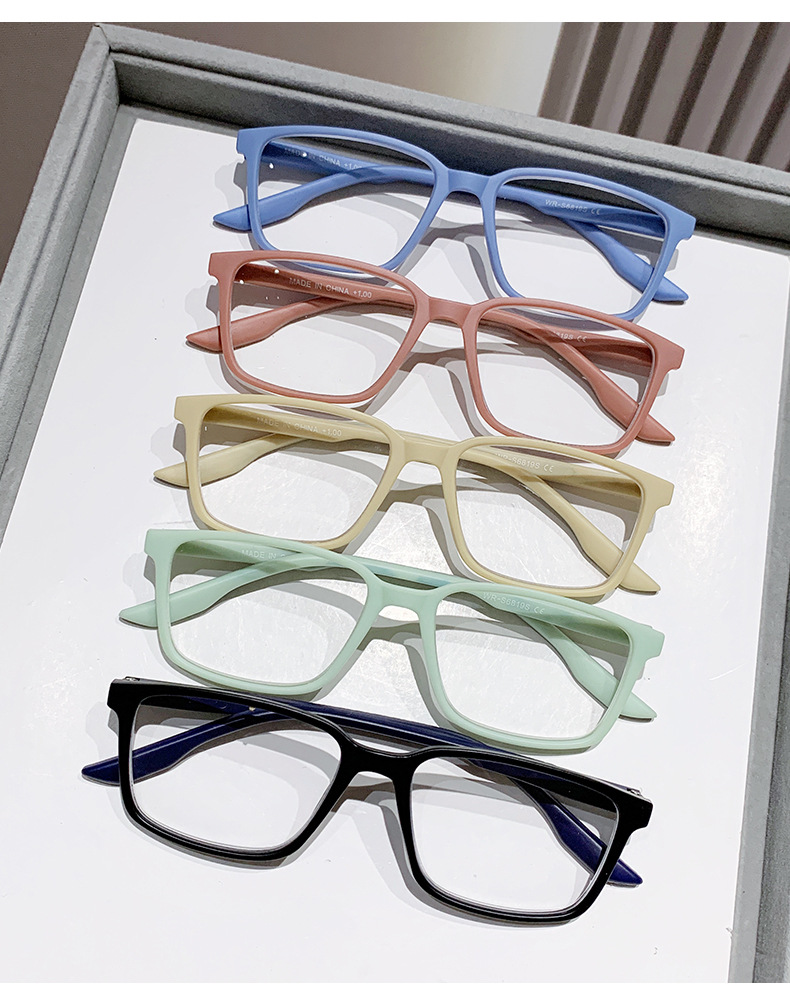 Colorful Spring Leg Anti-blue Light-ray reading glasses European Portable Ultra-light Trendy Cross-border Women's Fashionable Glasses Frame Old People_voghion.com