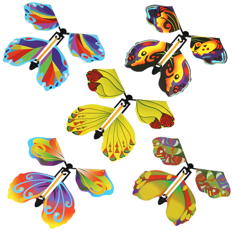 Cross-border tremolo Net red magic flying butterfly Magic Butterfly new strange children's elastic magic props toys