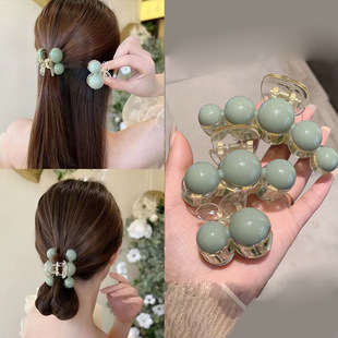 Épingle à cheveux en seersucker double face argentée, pince à cheveux surdimensionnée, épingle à cheveux pour femme, nouveauté 2023_voghion.com