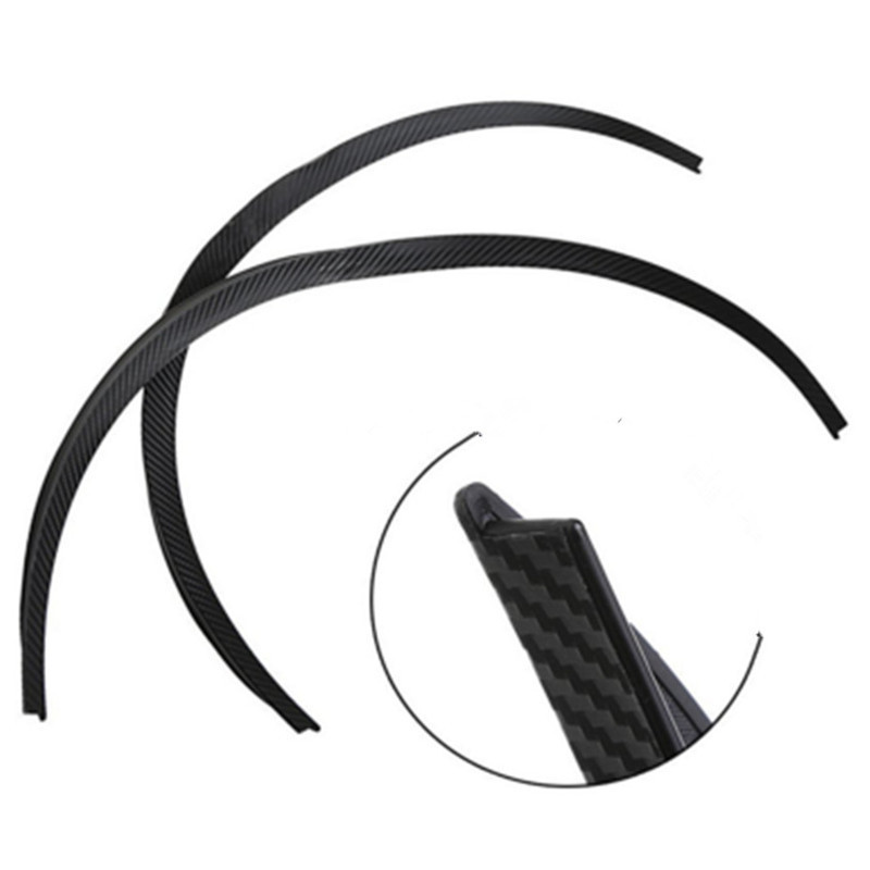 Car modification carbon fiber pattern wheel eyebrow paste soft rubber 3D three-dimensional widening mud shield decoration paste body anti-collision trim Universal