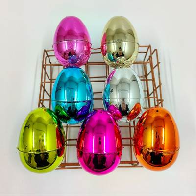 Easter Electroplated Eggs Openable Easter Eggs Kindergarten Gift Lottery Plastic Openable Shell Golden Eggs Electroplated Eggs