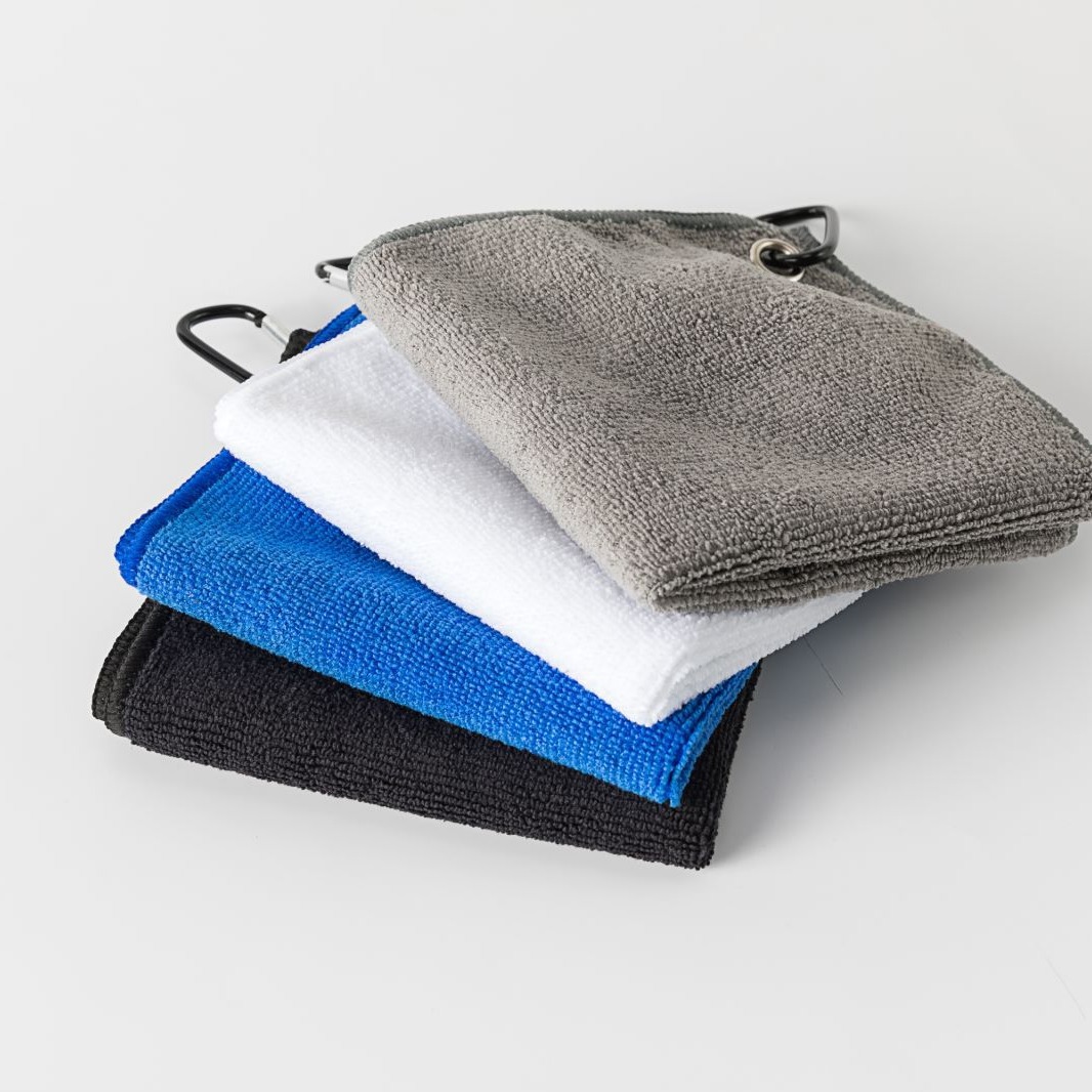 Golf towel polyester brocade towel outdoor sports towel gym sweat towel microfiber towel