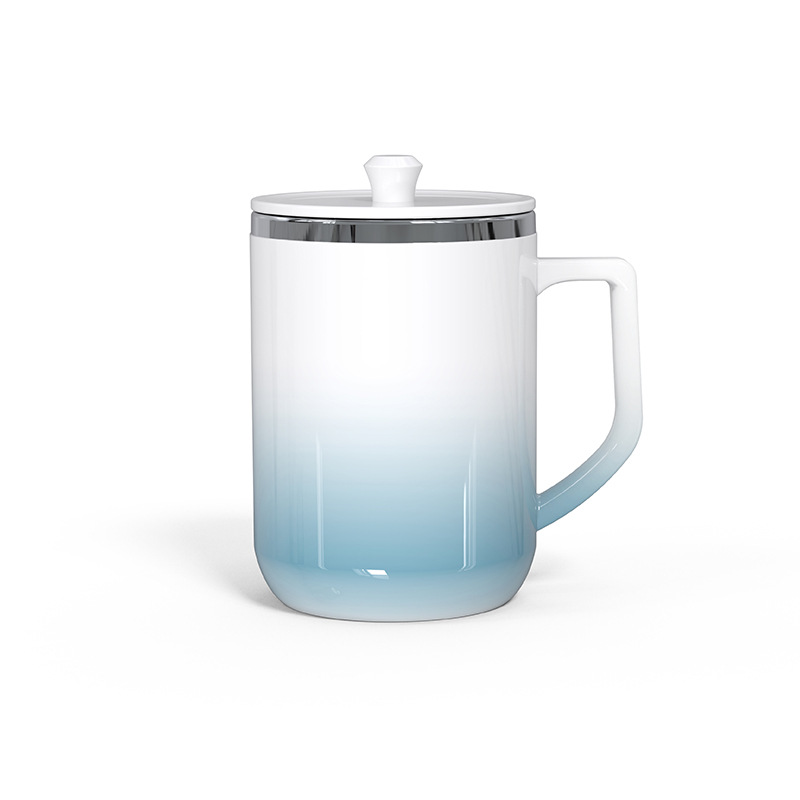 Factory direct supply new automatic temperature difference mixing cup ceramic non-rechargeable coffee stirring cooling Cup creative gifts
