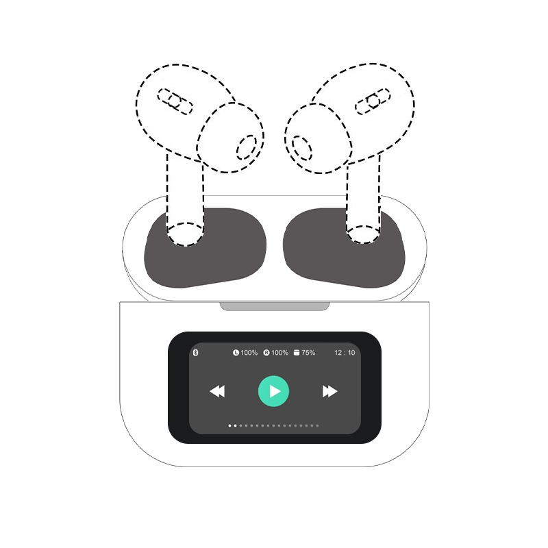 A9 Plus touch color screen warehouse ANC active noise reduction business HD sound quality in-ear wireless bluetooth headset