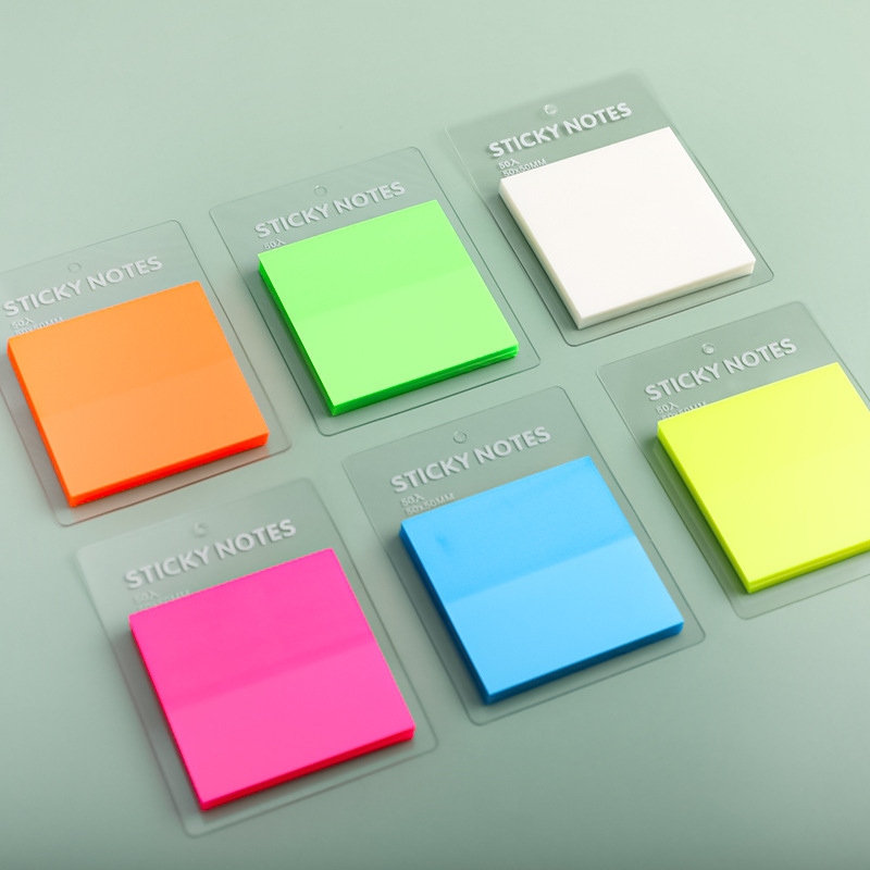 Transparent Color PET Post-it Notes Without Obscuration Can Write Quick-drying Waterproof Paste Strong Memo Student Notes ins Style