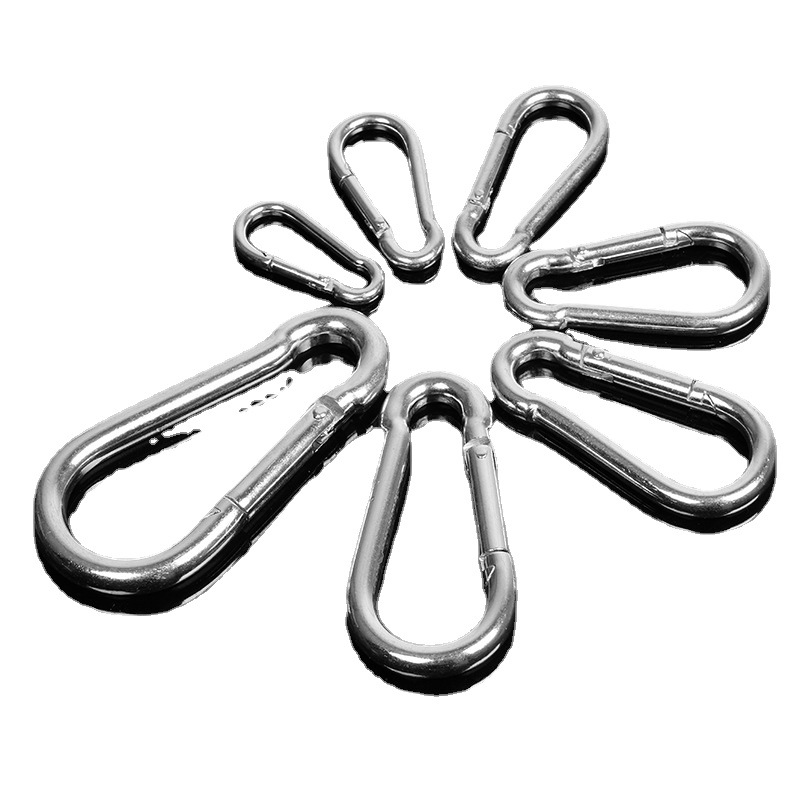 Galvanized spring buckle safety buckle carabiner safety buckle hanging buckle safety hook iron chain rope buckle