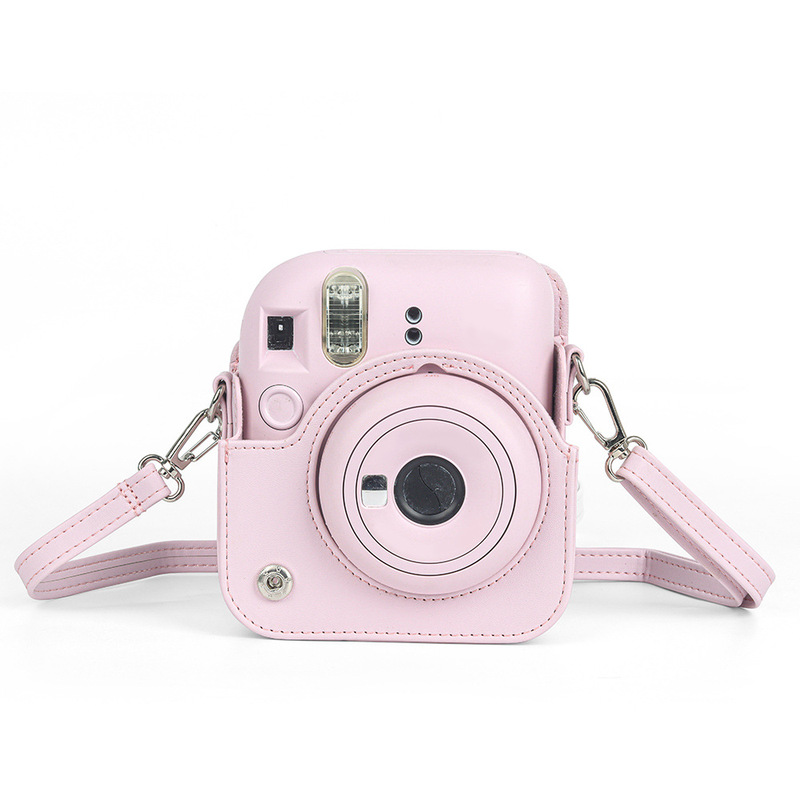 Instax Mini12 カメラバッグシンプルなソリッドカラーの保護カバーシングルショルダー収納 Pu 写真バッグ|undefined