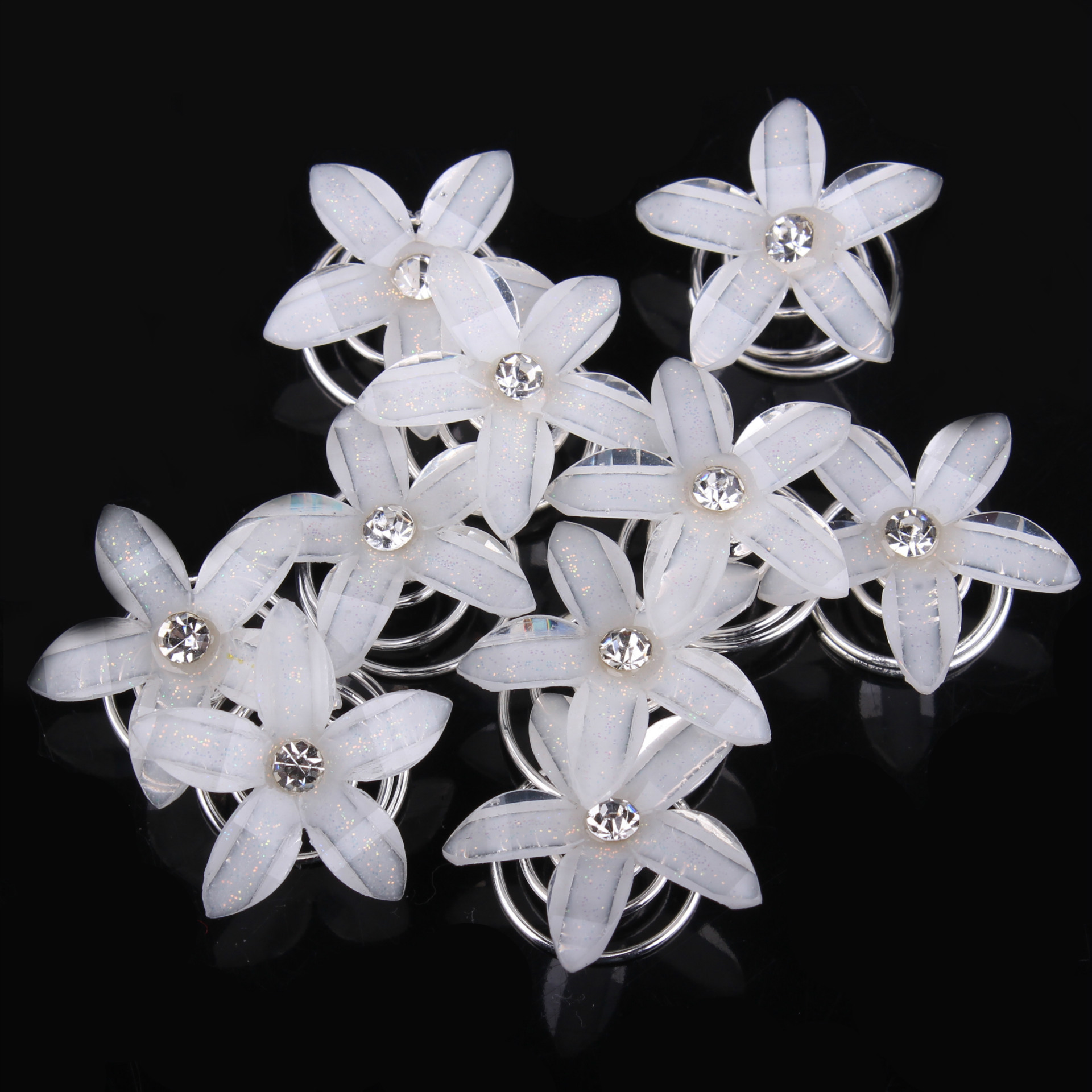 Cross-border sales of Korean popular hair accessories bridal hair accessories rhinestone screw clip spring clip hairpin hair accessories
