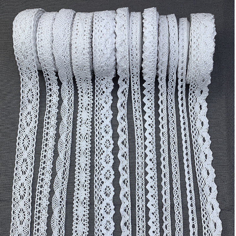 5 yards a roll of cotton lace in stock embroidery bar code lace 2.7 cross-border clothing accessories small packaging