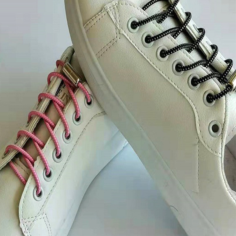 Shoelace manufacturers direct supply free shoelace metal capsule lazy shoelace free shoelace