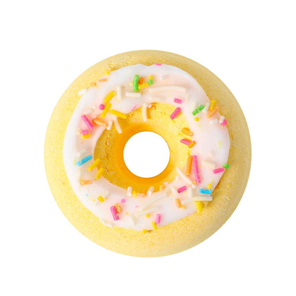 Cross-border exclusive factory wholesale in stock donut shape bath salt ball bath ball explosive salt gift box suit