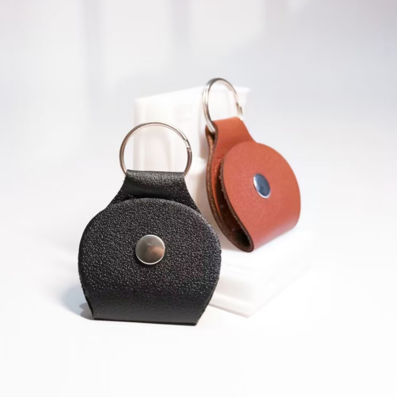 Multicolor pu Leather Guitar Pickup Clip Protective Case Leather Keychain Keychain Pickup Storage Bag