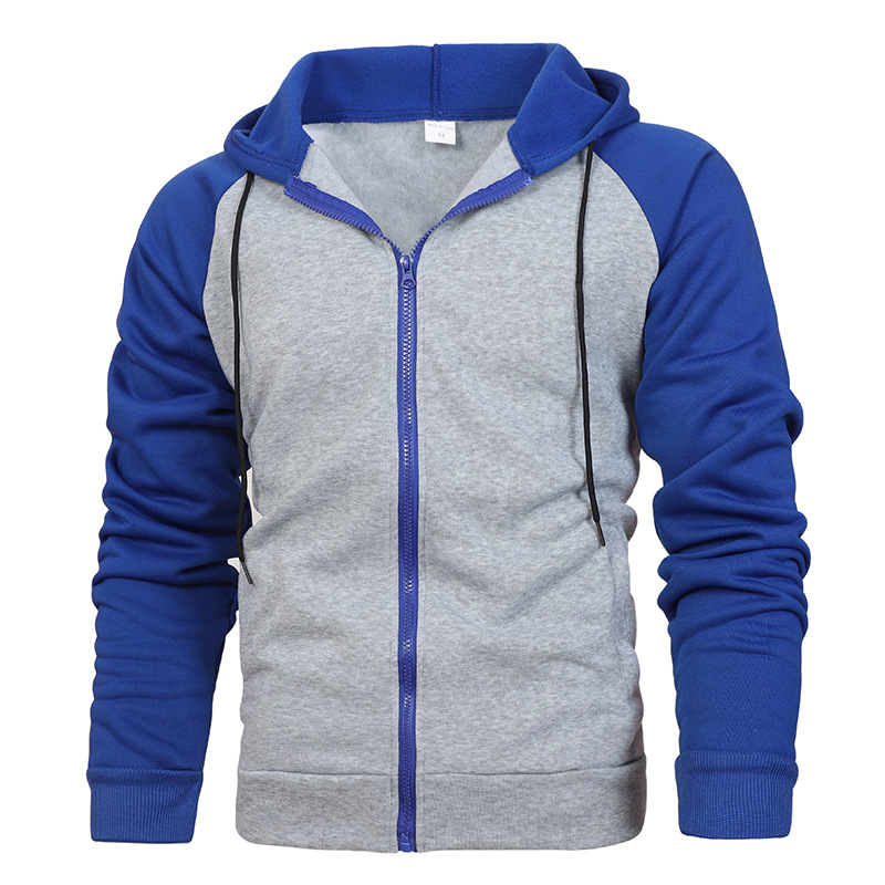 Cross-border new coat autumn and winter European and American men's color matching fashion raglan sleeve sweater men's casual sports top