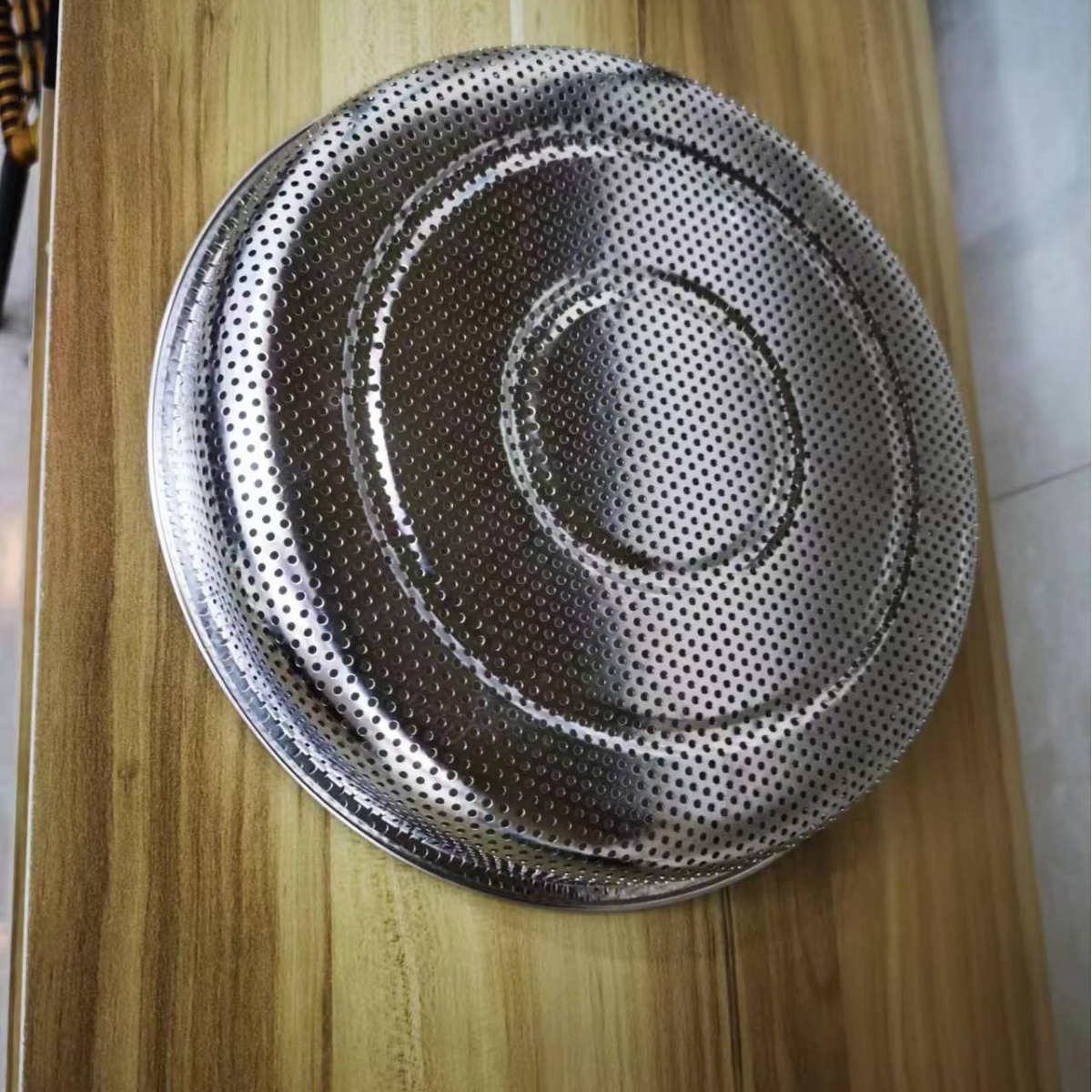 Stainless steel dense hole drain basket vegetable washing basket fruit steaming grid rice cooker steamer rice cooker inner steamer home