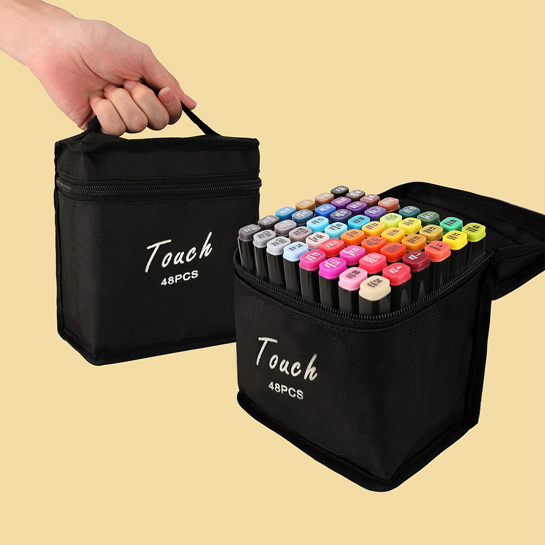 Oily double-headed marker pen set skin color 168 color 80 color 24 color 12 color children washable full set Wholesale
