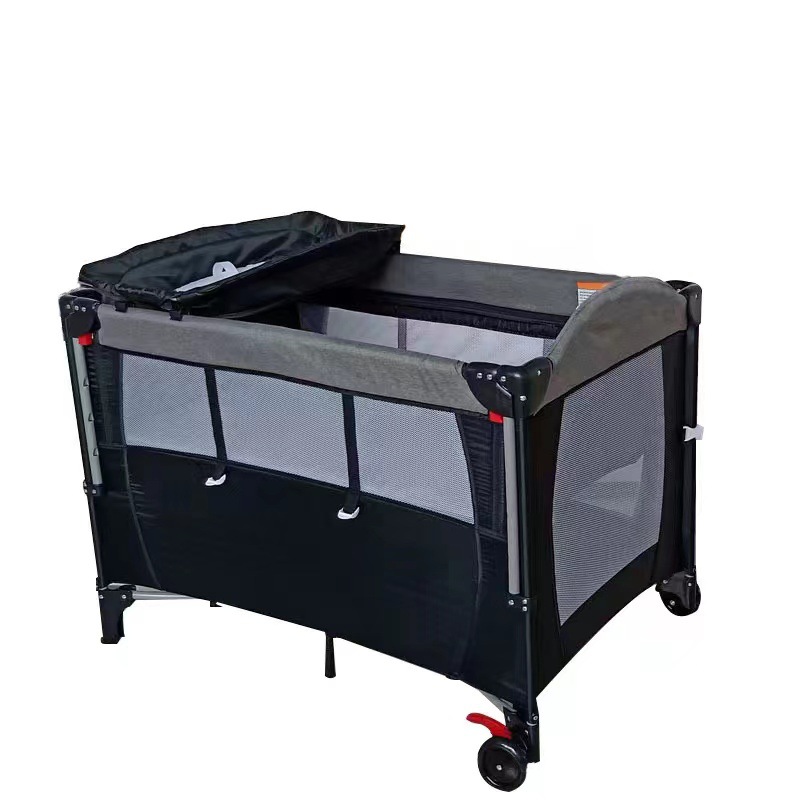 Crib Multifunctional Foldable Baby Bed Movable Portable Children's Cradle Bed Newborn Splicing Big Bed