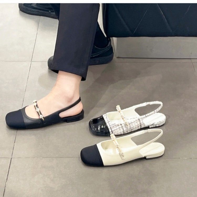 [youshilai] 2023 Summer Mary Jane Temperament Sandals French Lefu Small Leather Shoes Toe Sandals