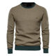 Knitted Top Men's Foreign Trade Base Autumn and Winter Men's Crewneck Men's Personalized Men's Pullover Warm