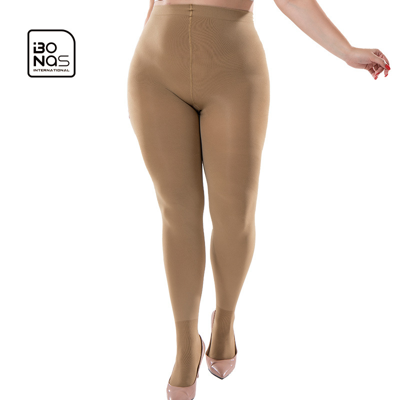 Cross-border Bones 120D Spring and Autumn Large Size Plus Fat Pantyhose Leggings Pantyhose Women's Anti-hook Silk Velvet_voghion.com