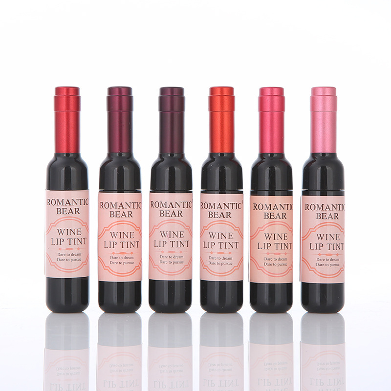 New hot-selling red wine bottle lip liquid non-stick Cup lip glaze lip gloss liquid student explosion lipstick Lip Gloss beauty wholesale