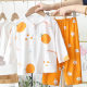 Children's Cotton Silk Pajamas for Boys and Girls Summer Girls Thin Boy's Artificial Cotton Children's Baby's Air Conditioning Home Clothes