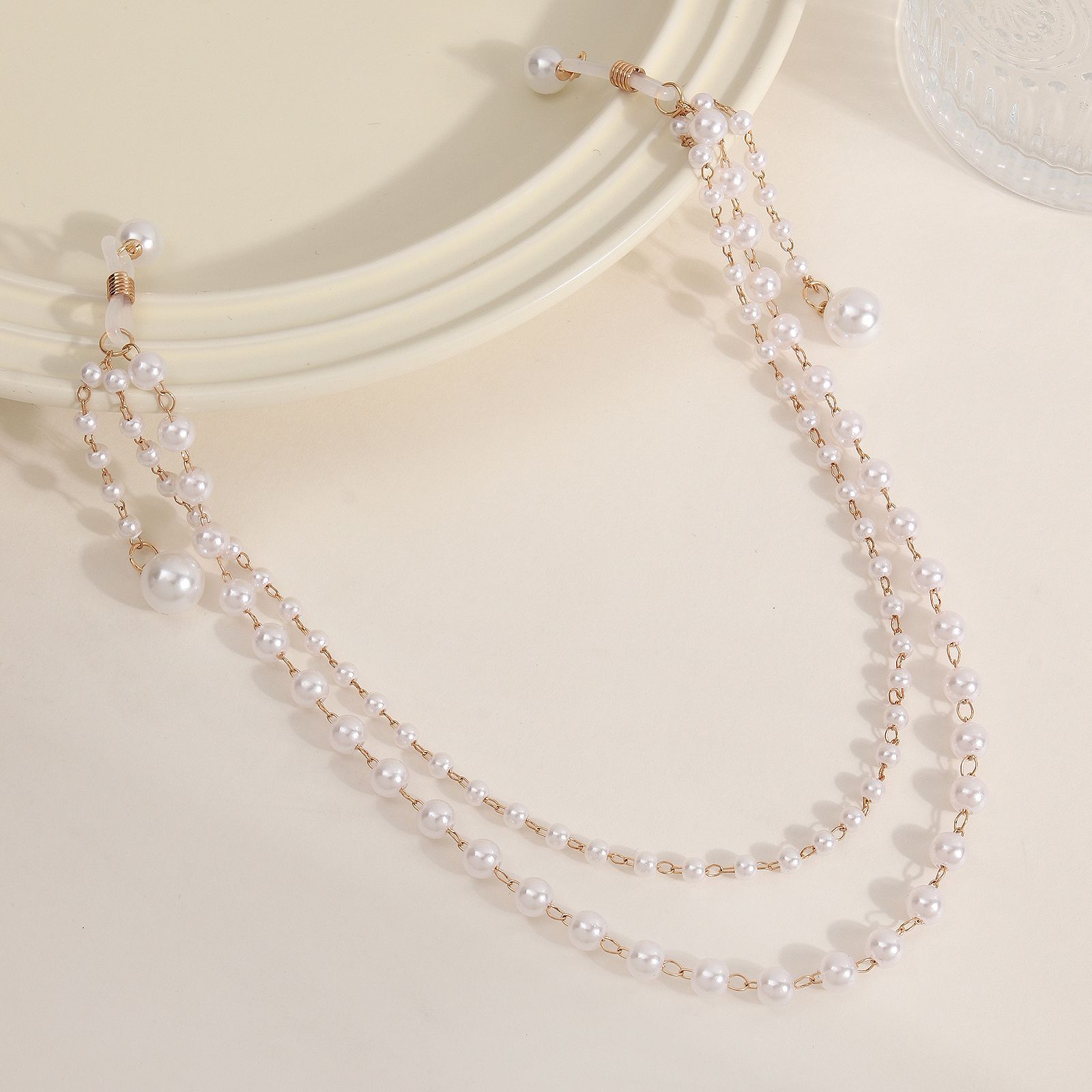 European and American Personality Exaggerated Nipple Chain Body Chain Accessories Women's Cross-border Nightclub Sexy Milk Chain Imitation Pearl Tassel Chest Chain