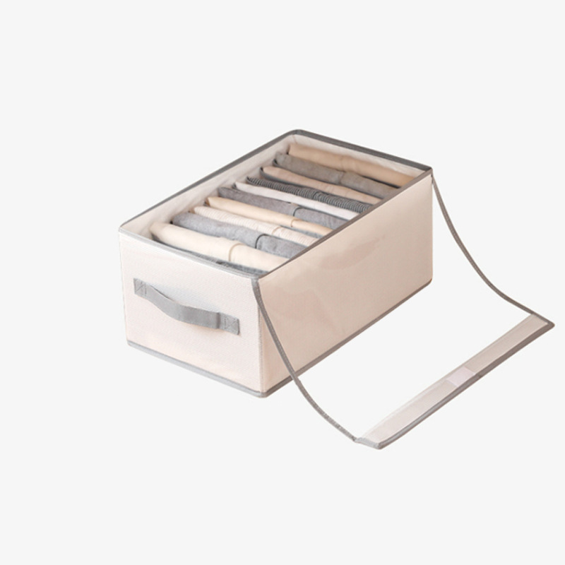 Clothes storage with lid PP board foldable compartment finishing storage box put clothes jeans finishing box can be distributed
