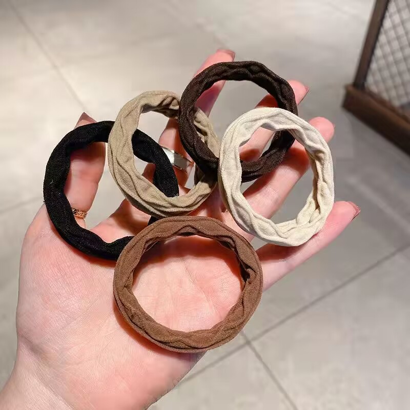 Hair band hair rope high elastic rubber band female hair tie adult seamless thick thick simple headdress hair rope New