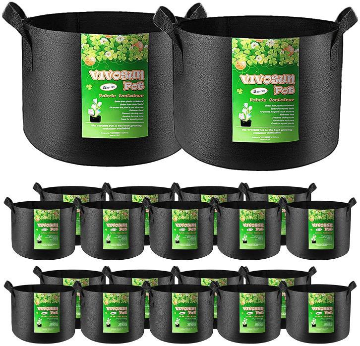 Foreign trade felt planting bag grow bag thickened non-woven bag Black Plant bag gardening flower pot wholesale