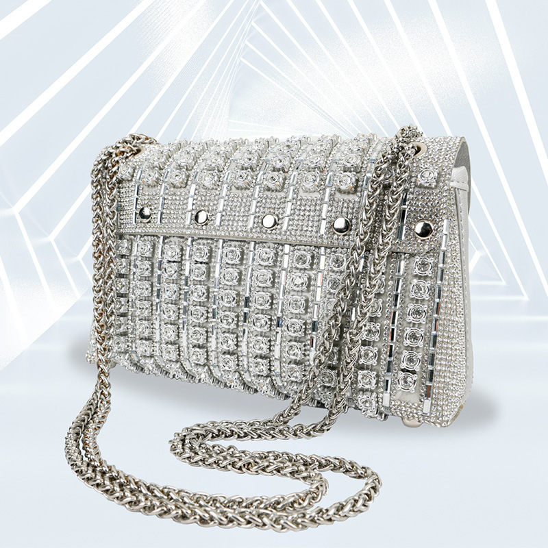 Damentaschen Neue Promi-Umhängetasche Abendtasche Mode Diamant-eingebettete Handtasche hochwertige exquisite quadratische Damenkupplung_voghion.com