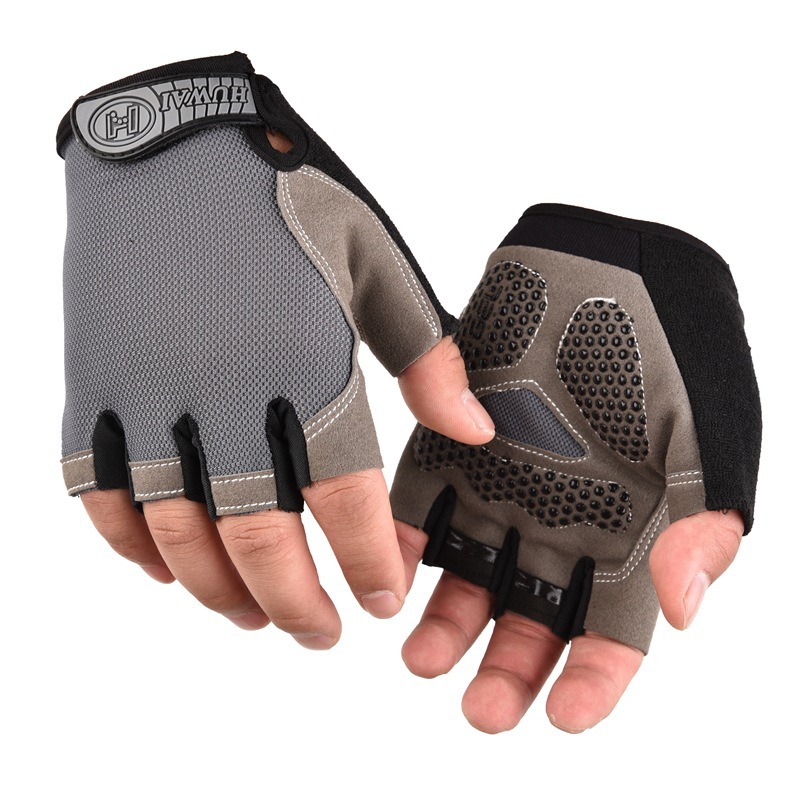 Spring and Autumn Riding Sports Gloves Half Finger Men's and Women's Bicycles Short Finger Riding Gloves Factory Direct Supply