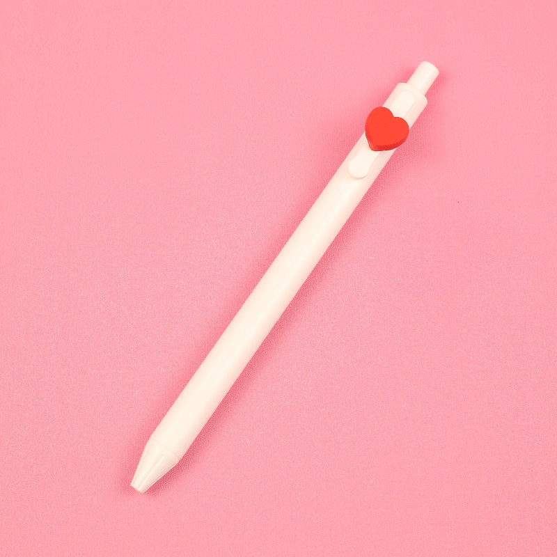 Engraving love press gel pen logo lovers girlfriends pen students learn test good-looking anti-lost black pen