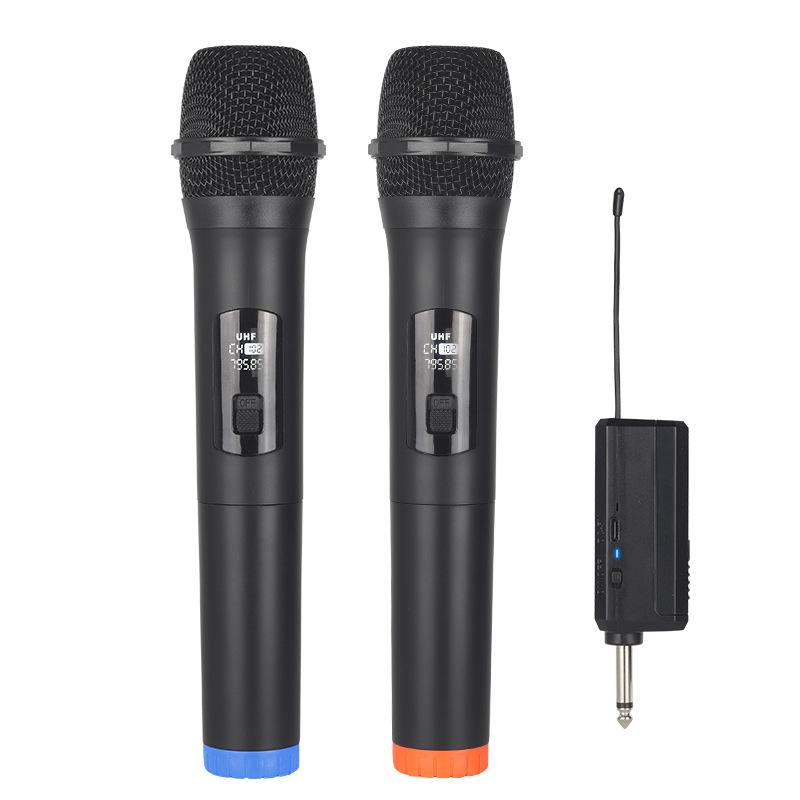 Cross-border wireless microphone one-to-two wireless microphone stage performance KTV dynamic sound card sound microphone