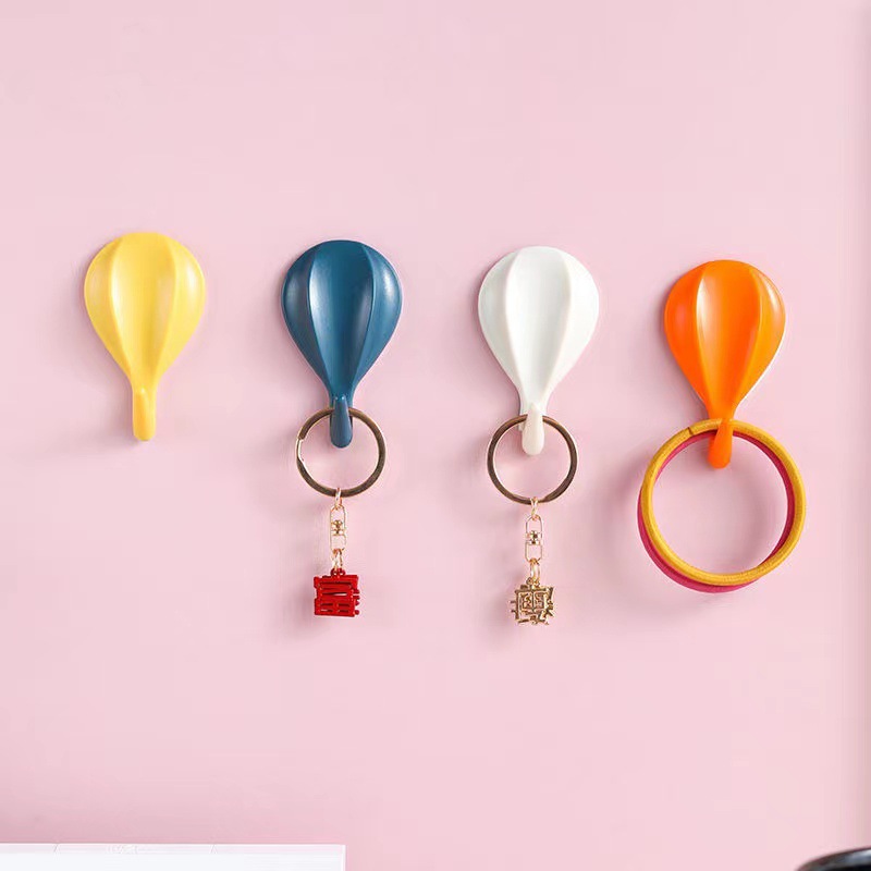 Creative Hot Air Balloon Hook Seamless Sticky Hook Household Cute Hanging Bag Hanging Hood Hanging Punch-free Wall Strong Adhesive