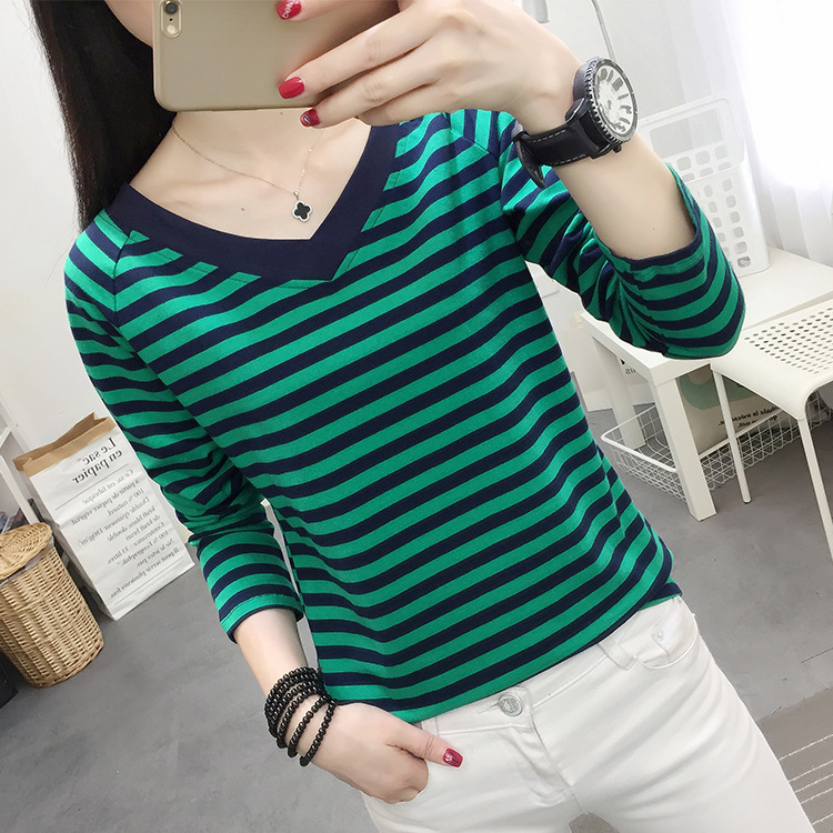 200kg fat mm cotton V-neck long sleeve T-shirt women's 2023 Autumn New loose large size bottoming shirt ins Jacket Women