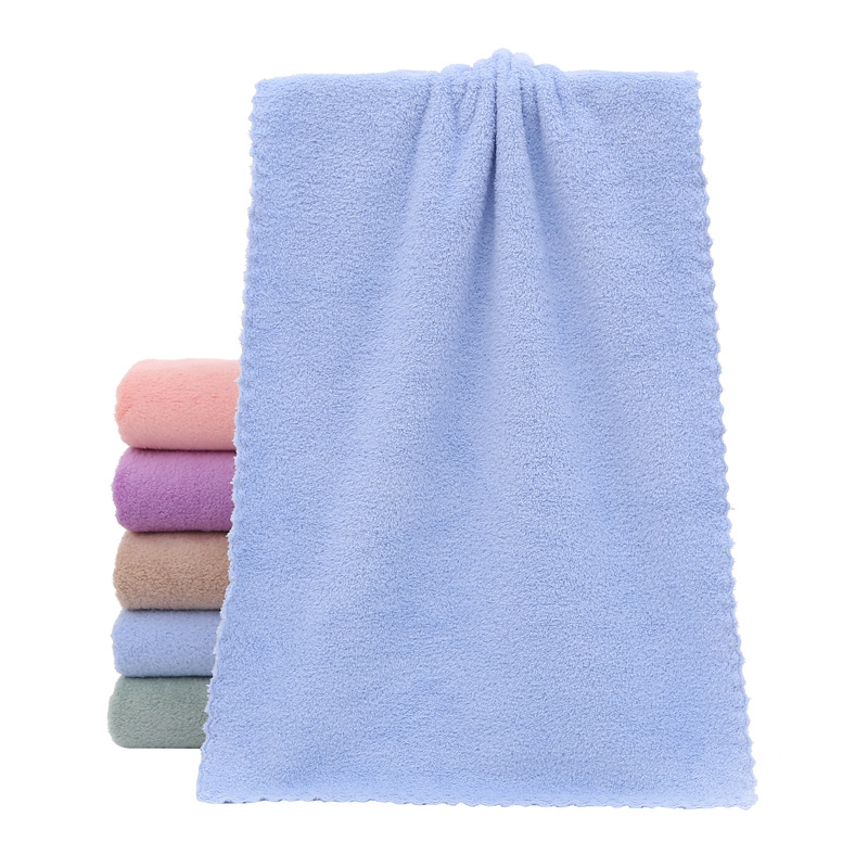 Cotton towel and coral velvet towel thickened absorbent gift advertising embroidery logo wash face cotton towel wholesale