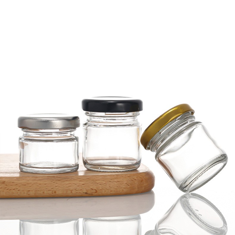 Factory direct 45 six-sided glass bottle honey bottle jam bottle Pickles canned Mini small 25 honey bottles
