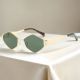 Gold frame dark green film (leopard feet)